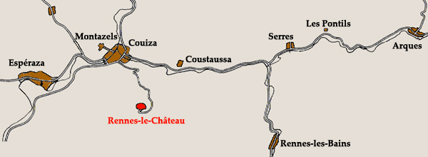 Kaart Rennes-le-Château